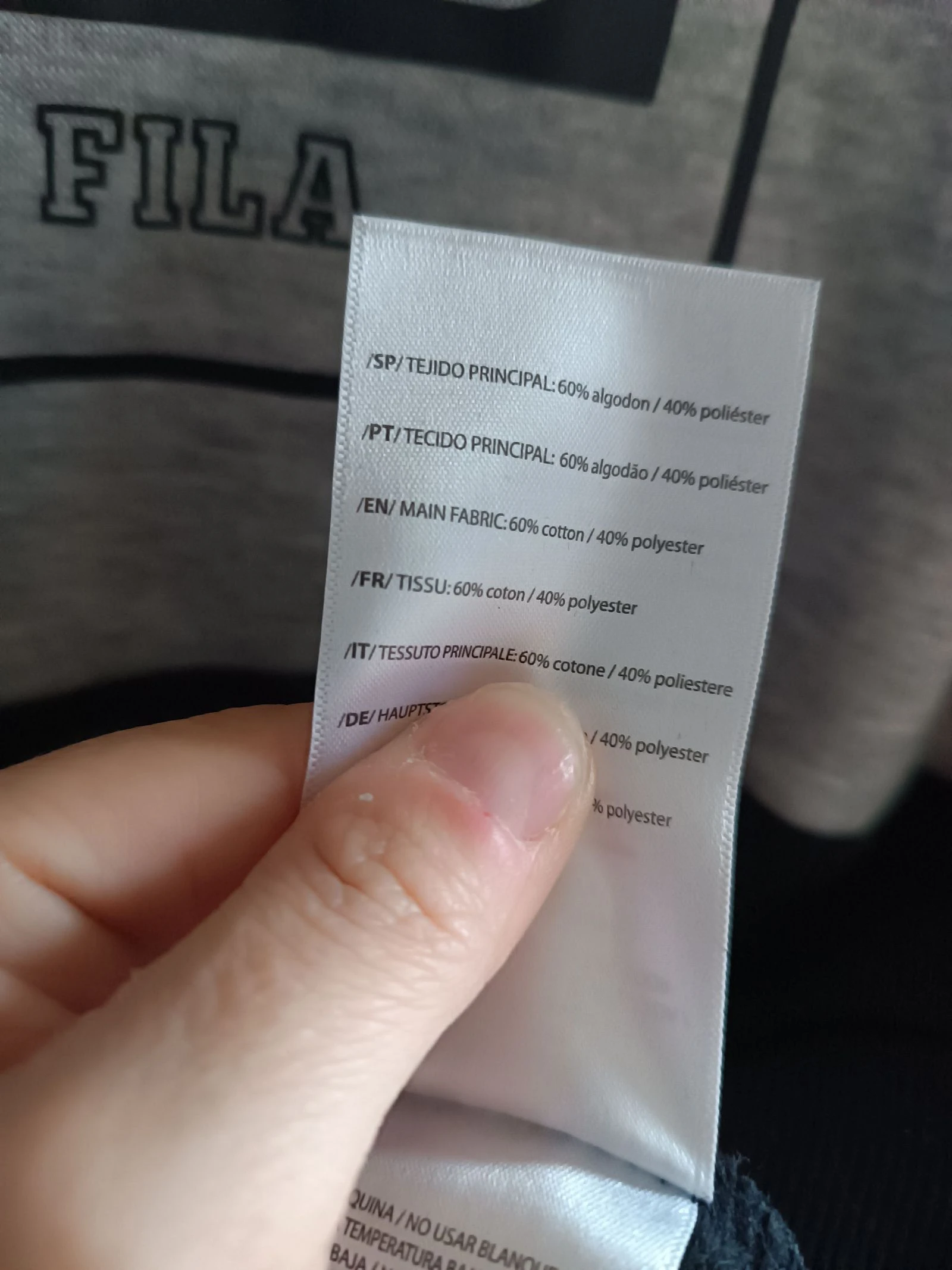 Sudadera bicolor Fila gris y negro- talla XS – photo 3